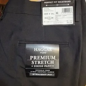slim fit dress slacks J.M. Haggar mens J.m Haggar Stretch Superflex Waist Slim Fit Flat Fron –  supplyity main image 1